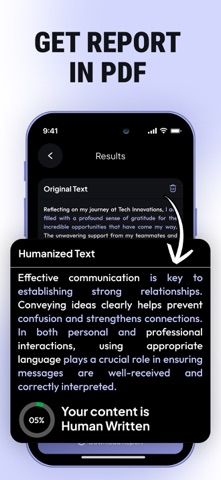 AI Detector - Text Humanizer iPhone screenshot
