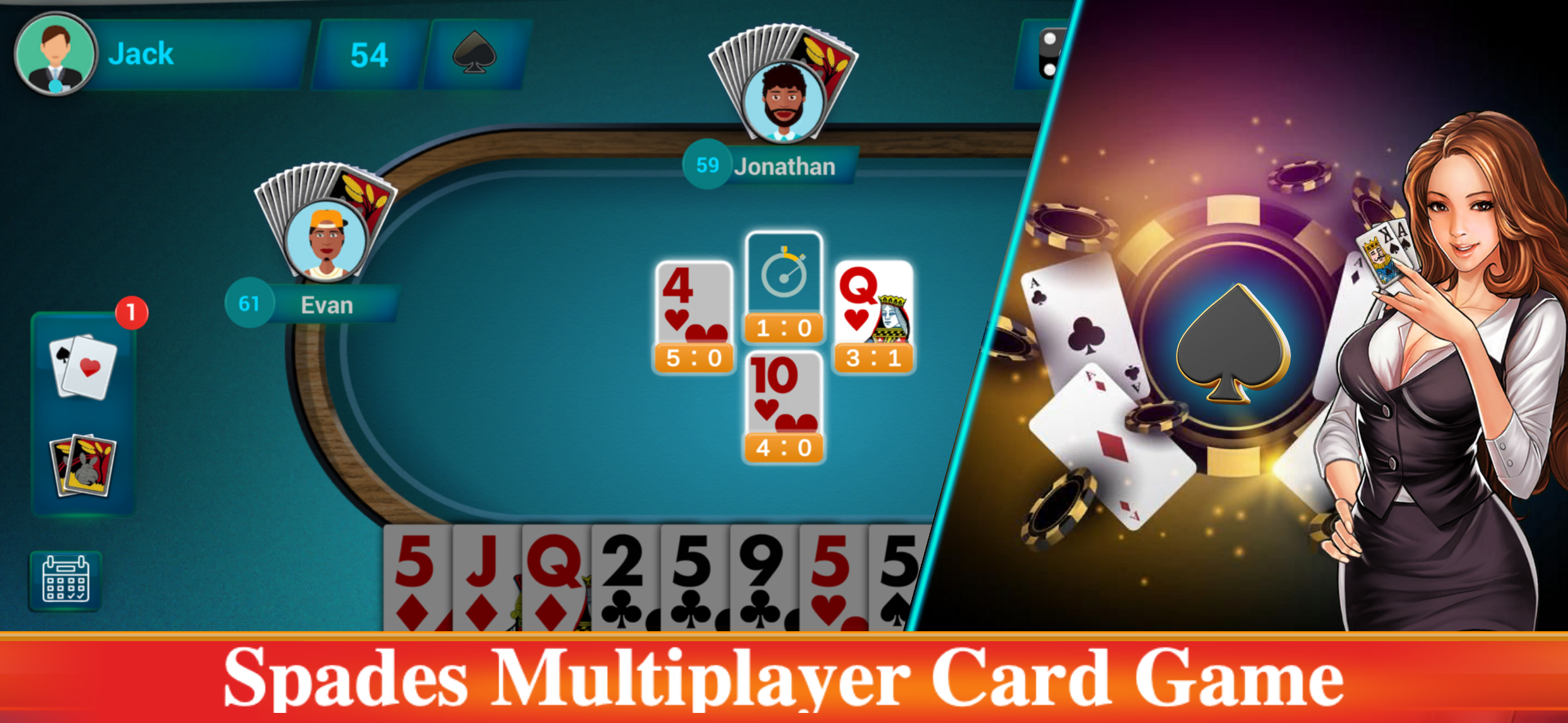 Spades Online Multiplayer Game