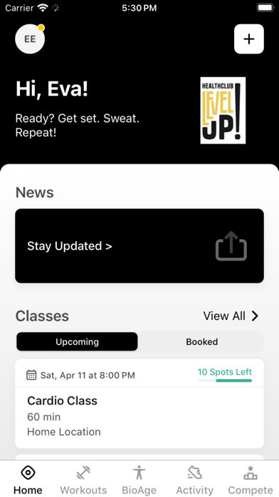 Healthclub Level Up Screenshot