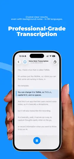 Screenshot von TellMe - Smartes Diktiergerät auf dem iPhone 1