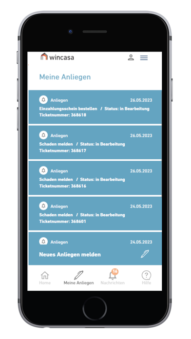 Wincasa Home Screenshot