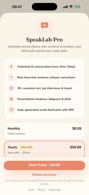 SpeakLab: AI Speaking Coach screenshot 3
