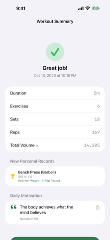 RepForm: Gym Workout Tracker Screenshot 4 of 8