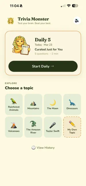 Curio Quest: Trivia Monster screenshot 1