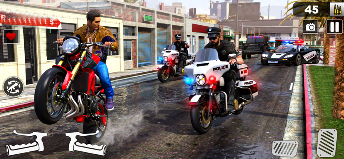 Police Moto Bike Chase Crime