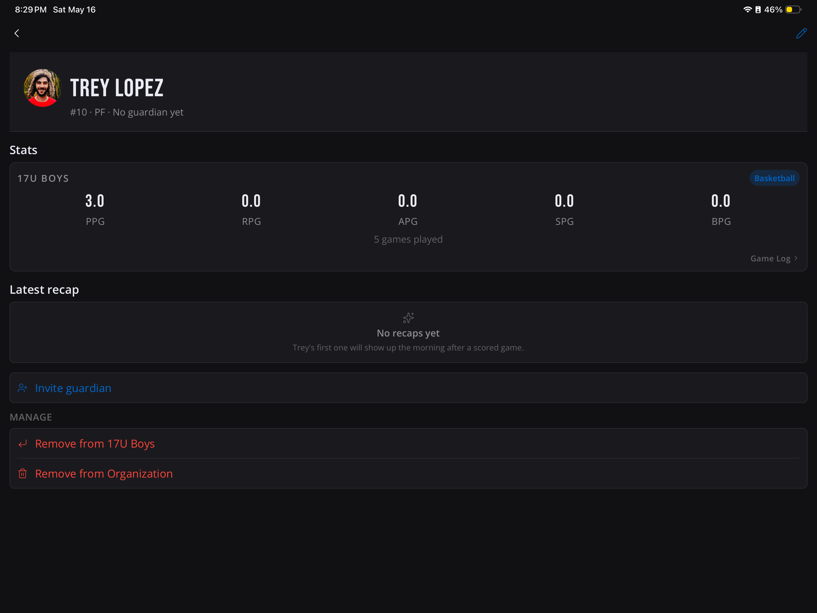 GameOS: Team App for Coaches