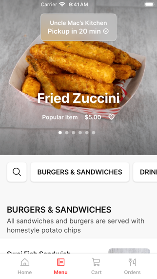 Uncle Mac’s Kitchen iPhone screenshot 2 - Food & Drink app