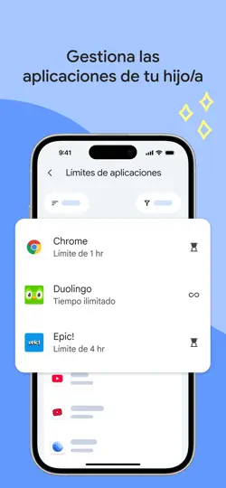 Captura de pantalla de Google Family Link en iPhone 2
