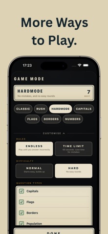 Borderline: Geography Quiz iPhone screenshot