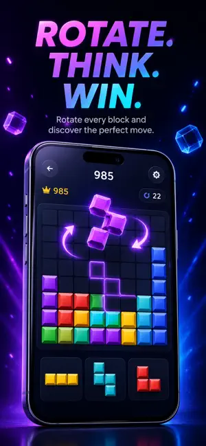 Block Logic Puzzle Rotate Game screenshot 1