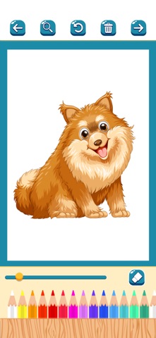 Dogs coloring book game pets iPhone screenshot