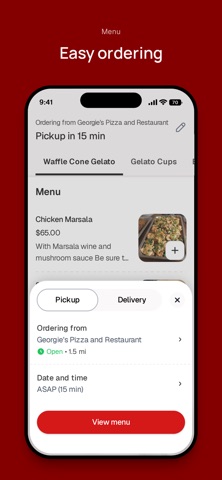 Georgie's Pizza and Restaurant iPhone screenshot