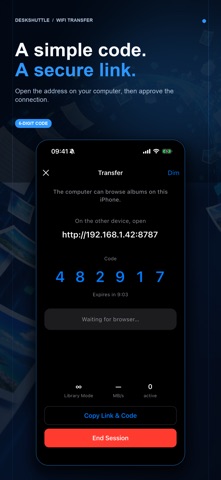 DeskShuttle: WiFi Transfer screenshot 3