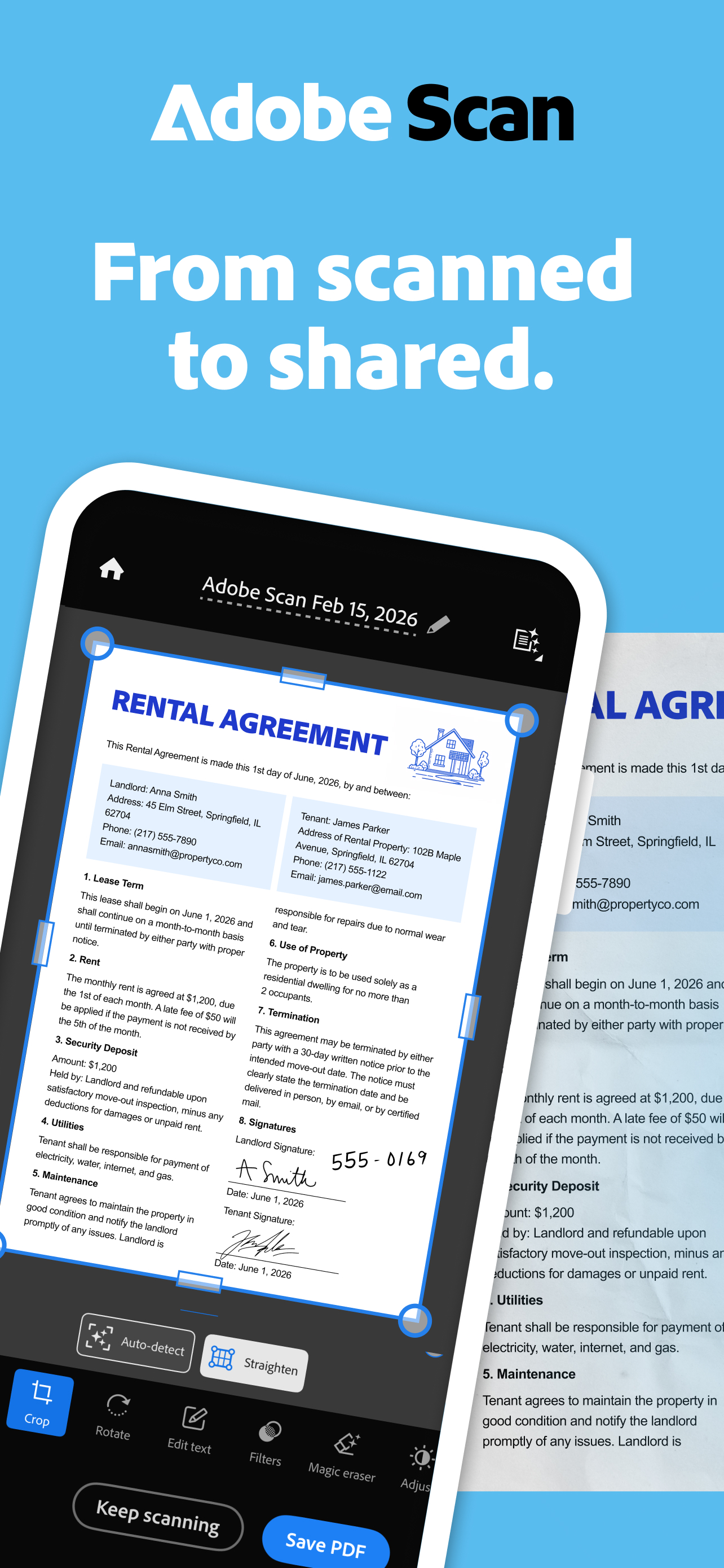 Adobe Scan AI PDF Scanner, OCR screenshot 1