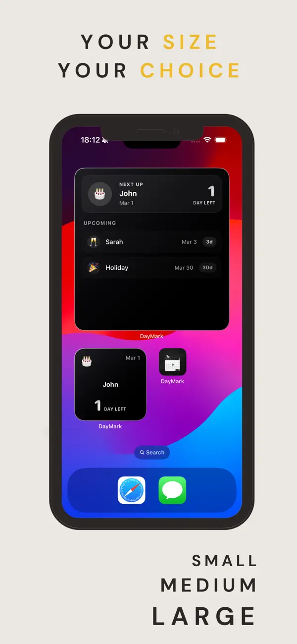 #4. DayMark: Countdown Widget (iOS) بواسطة: CAGATAY ACABEY