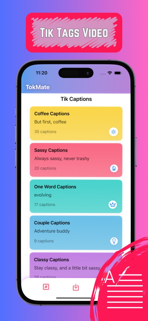 SnapTok: Save Tok Tags, Emoji - snaptok-tik-captions-categories