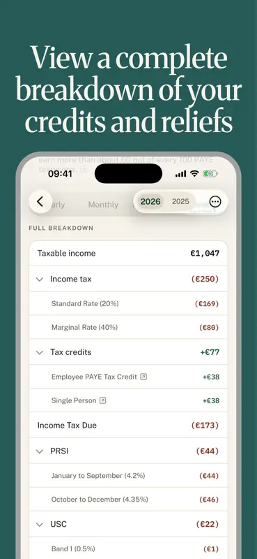 Irish PAYE Tax Calculator screenshot 1 of 5