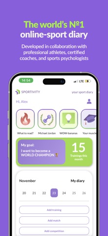 SPORTIVITY: sport tracker iPhone screenshot