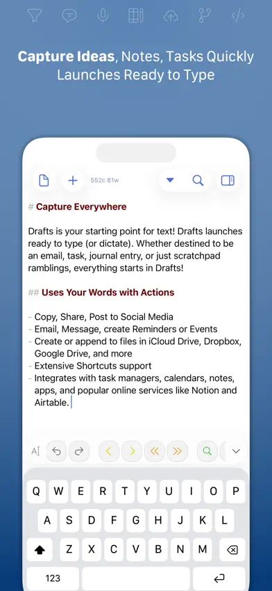 Drafts screenshot 1