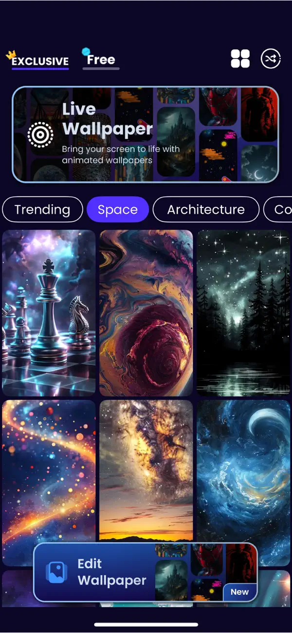 Screenshot #1 pour Live Wallpaper 4K - HD Theme