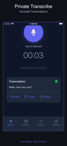 Private Transcribe screenshot