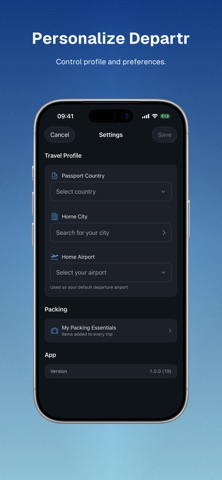 Departr screenshot