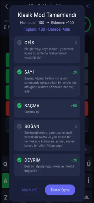Kelime Çarpışması screenshot 4