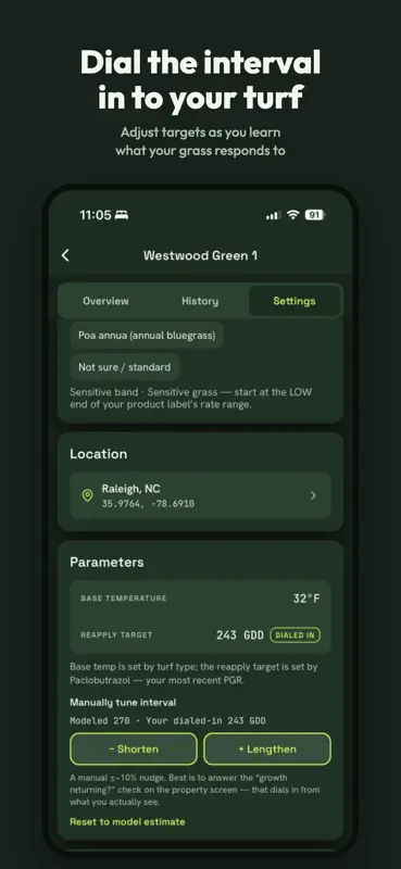Turf Tempo: GDD Tracker screenshot 7 of 8