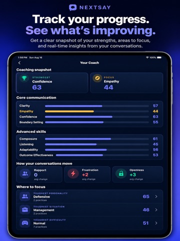 NextSay: Conversation Coach iPad screenshot