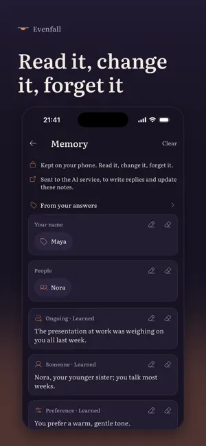 Evenfall: Journal & Companion screenshot 2