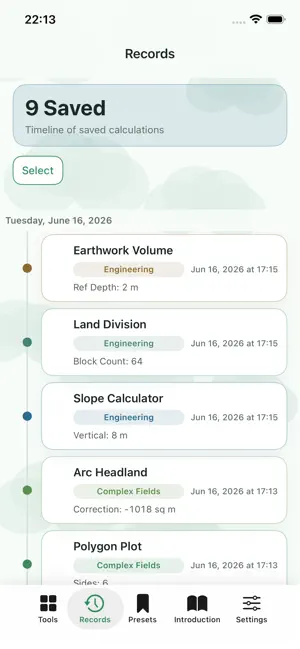 Field Calcu iPhone screenshot 4