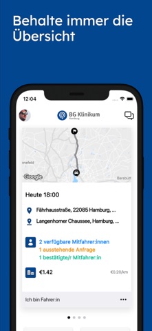 BG Ludwigshafen Carpool screenshot