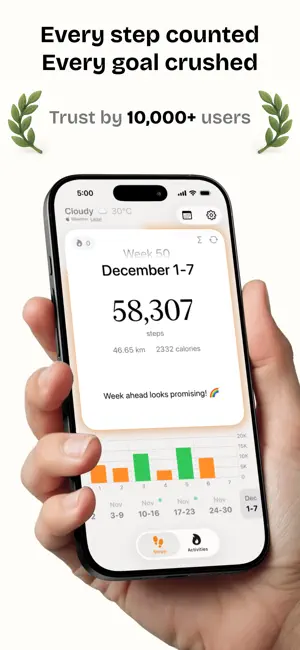 Steps: Workout & Pedometer screenshot 1