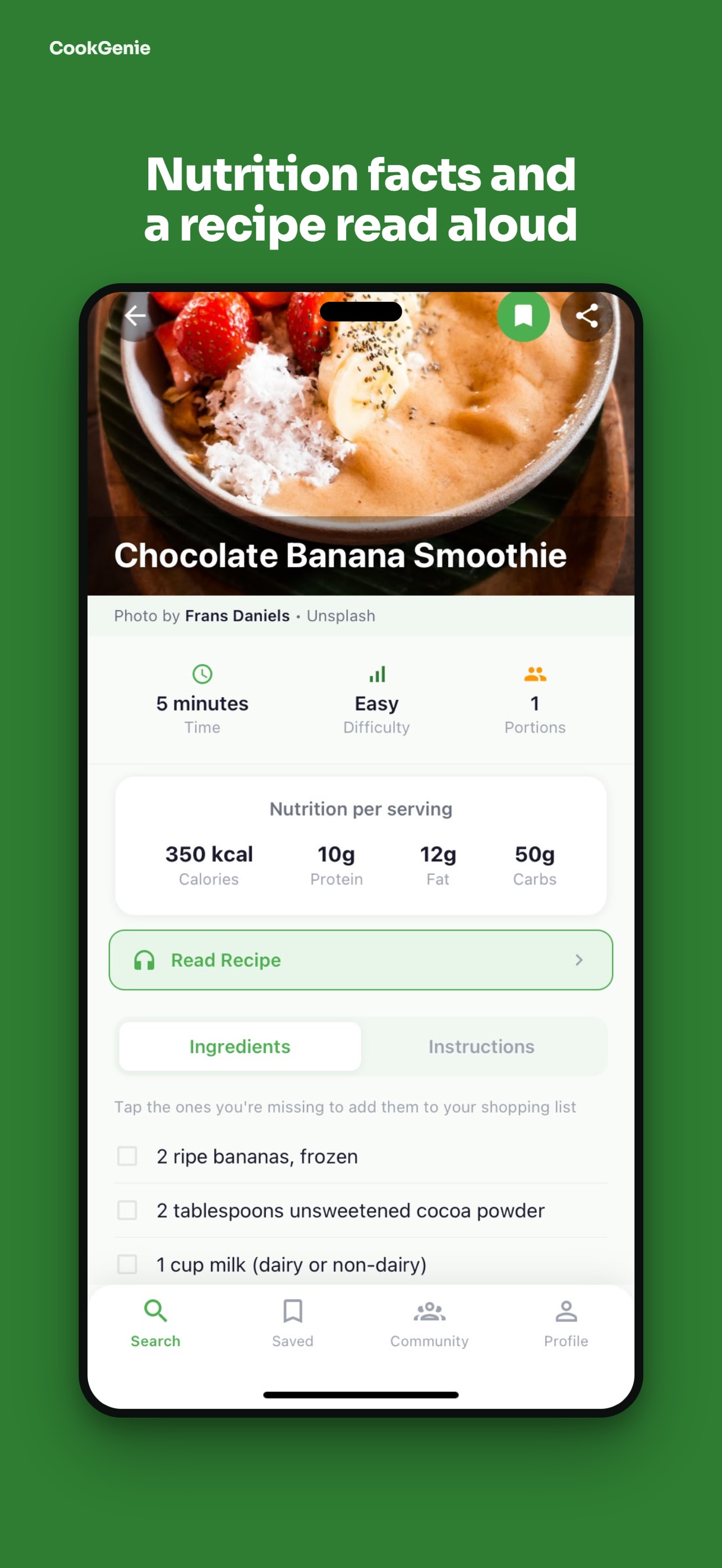 Screenshot 3 of CookGenie: AI Recipe Finder