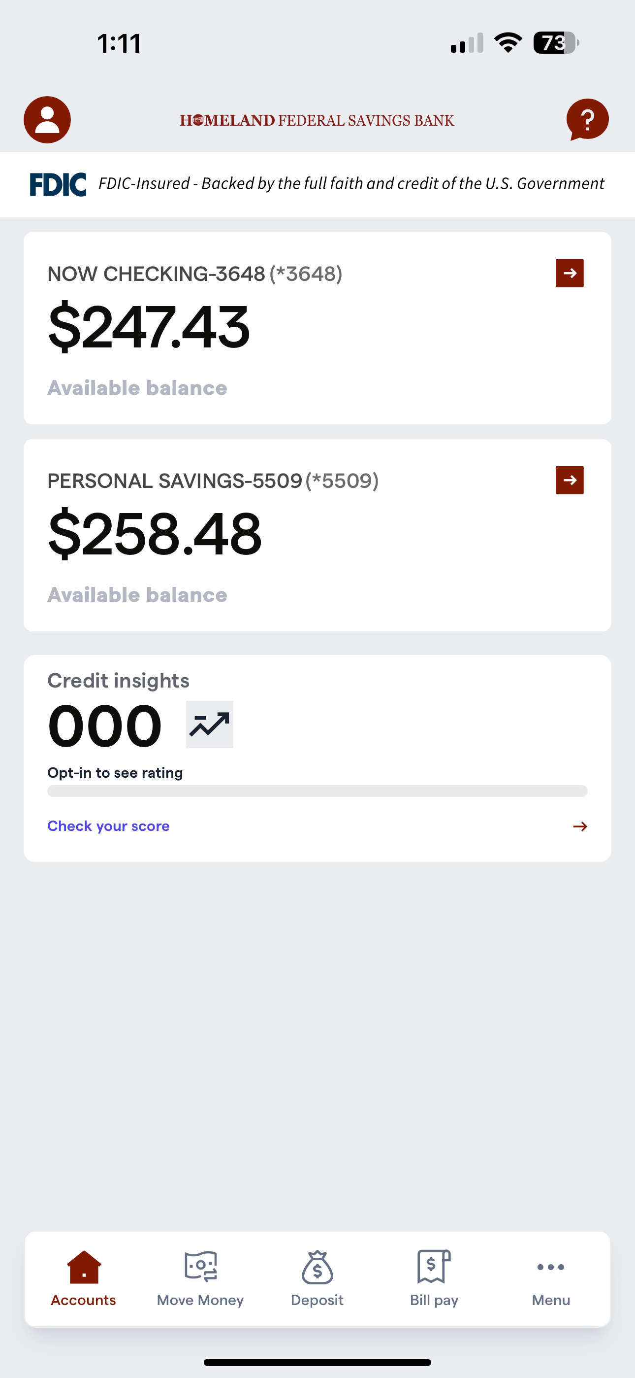 Homeland Bank Mobile screenshot 3