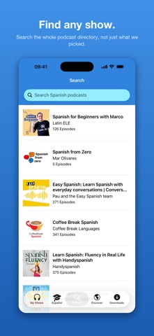 Learn Spanish with Podcasts iPhone screenshot