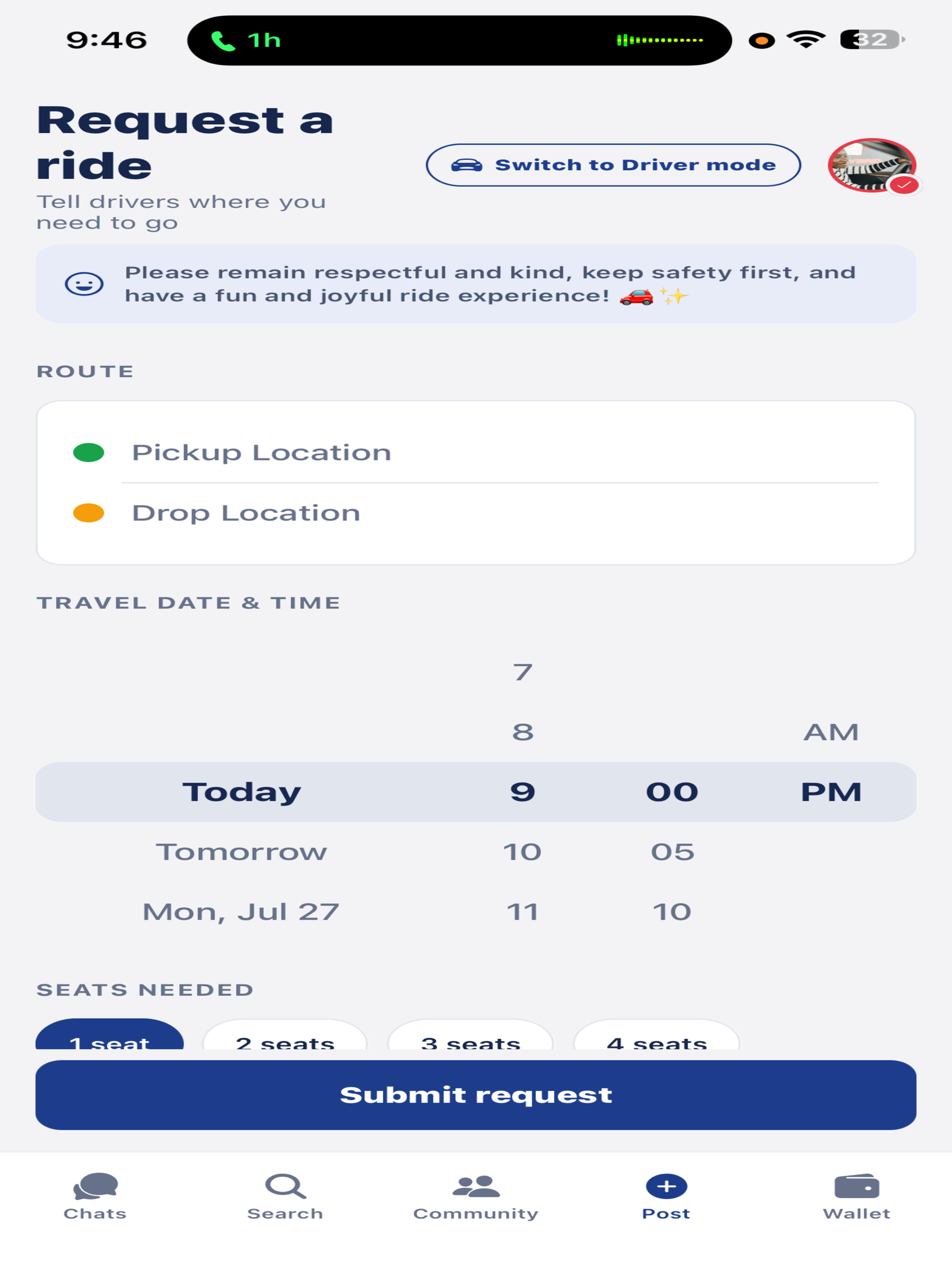 Saferide - Community Carpool screenshot 14