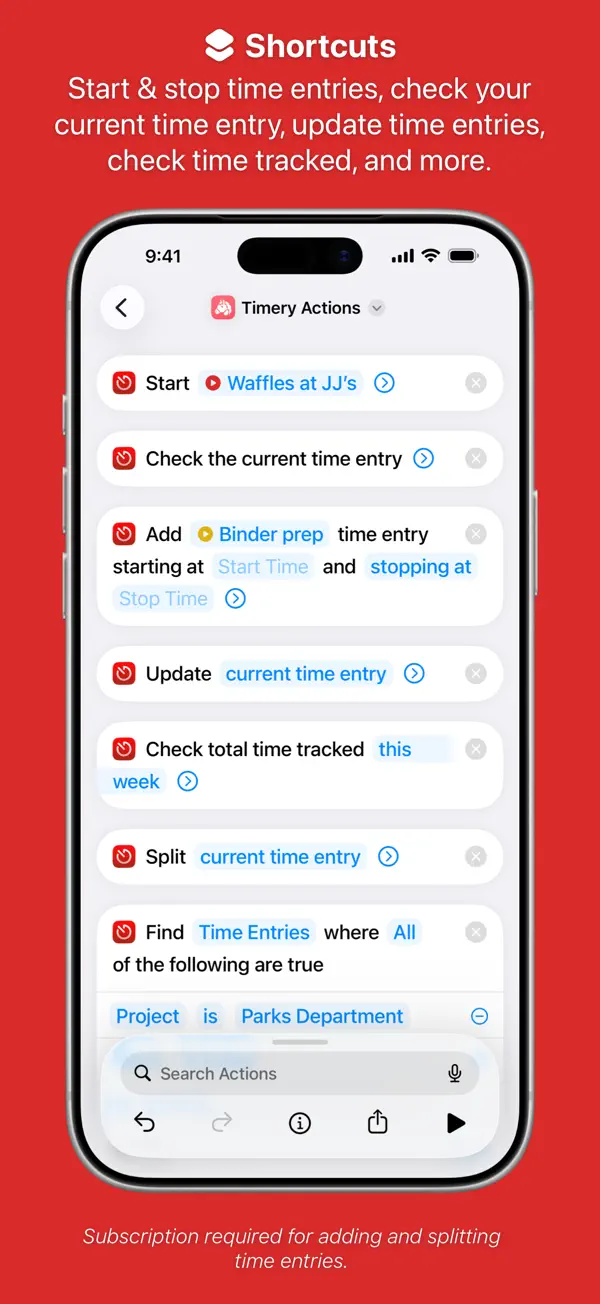 Timery for Toggl iPhone App Screenshot 10 – Produktivität