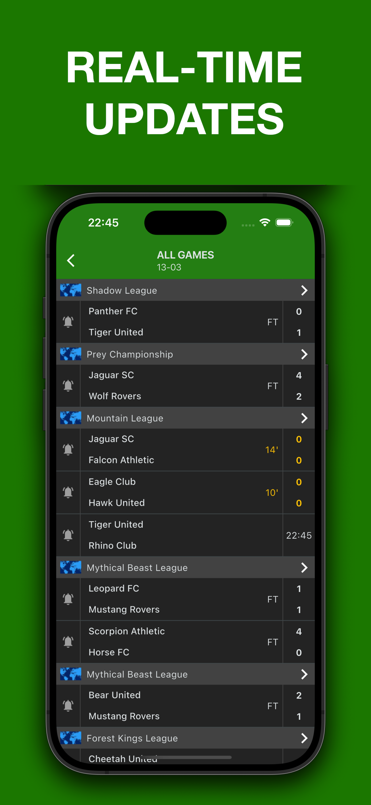 FastScore: Football score app