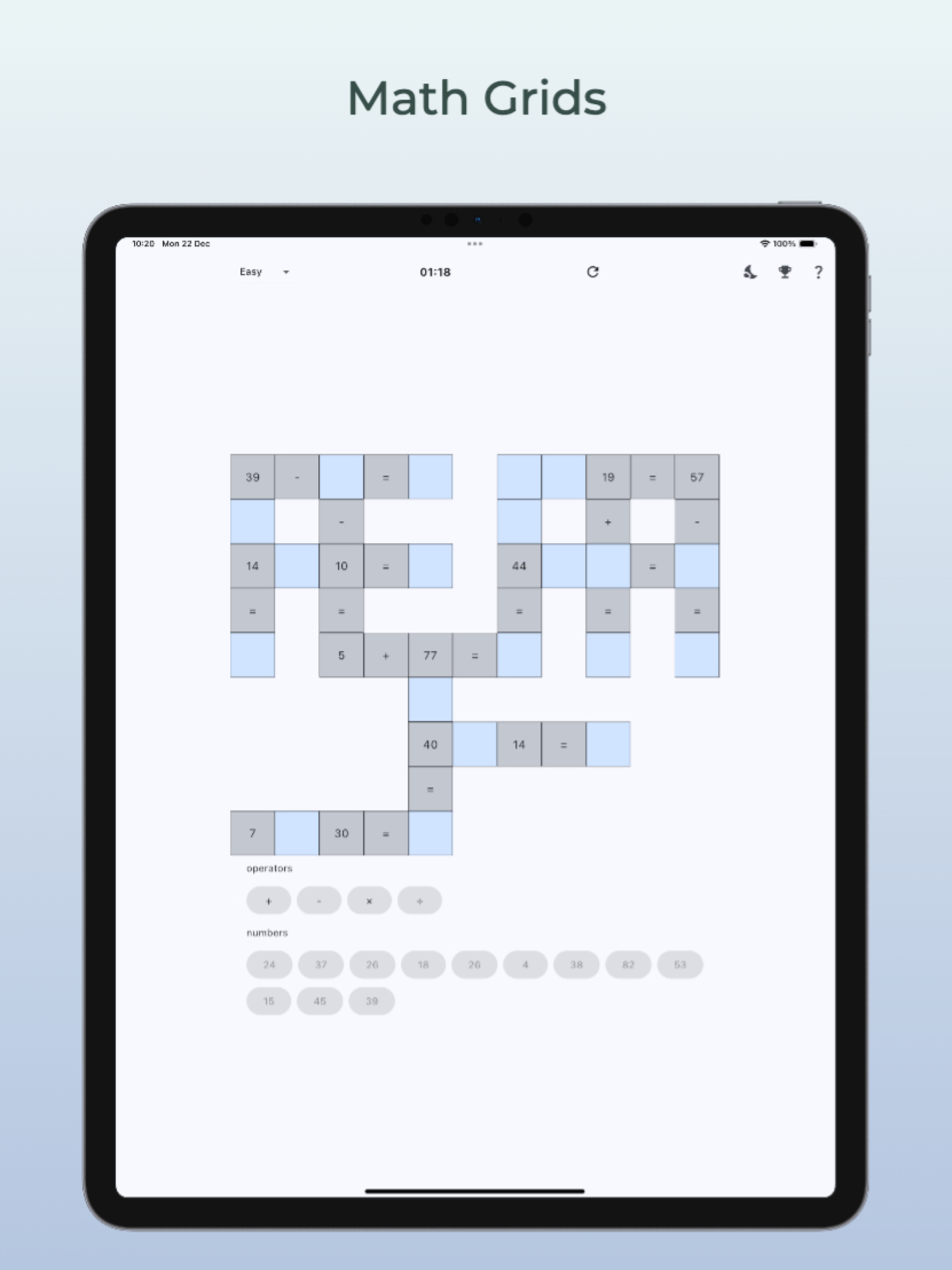 Math Grid – Logic Puzzle