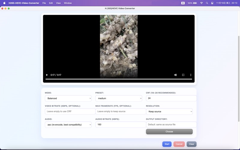 H.265/HEVC Video Converter app screenshot