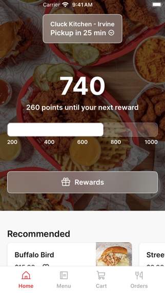 Cluck Kitchen iPhone screenshot 1 - Food & Drink app