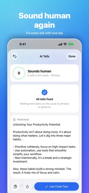 Clean Paste: AI Text Humanizer screenshot 2