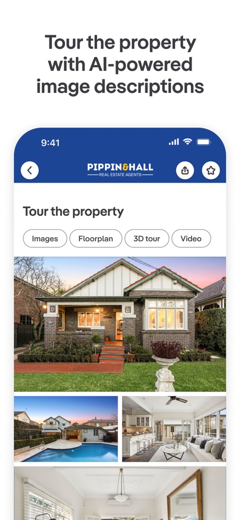 realestate.com.au - Property - 사용자들은 'Floorplan' 버튼을 통해 구조를 확인하고 '3D tour' 기능을 사용하여 실제와 같은 가상 체험을 할 수 있어 매물을 더욱 깊이 이해할 수 있습니다.