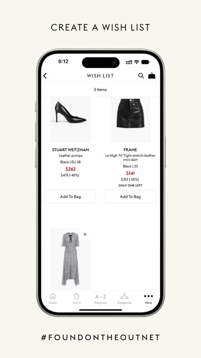 THE OUTNET: Luxury for less iPhone screenshot 6 - Shopping app