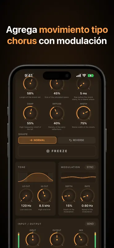 Reverie: AUv3 Plate Reverb screenshot 6 of 7