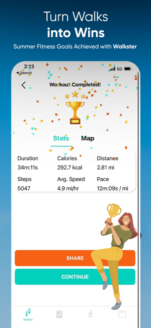 ‎Walkster: Lose Weight Walking Screenshot