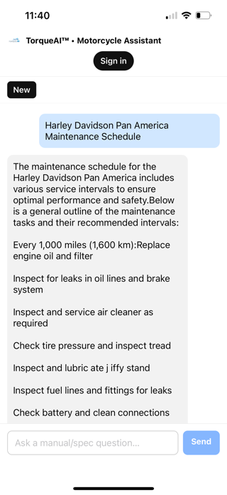 TorqueAI: Motorcycle Assistant Screenshot 3 of 5