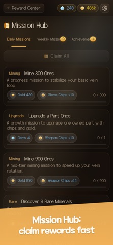 Strike It Rich! Idle Miner iPhone screenshot
