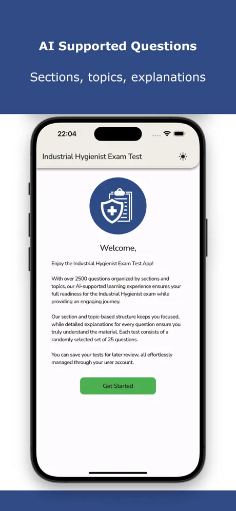 Industrial Hygienist Exam Test Screenshot 2